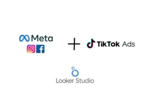 Visualisation des données Meta Ads et TikTok dans Looker Studio pour l'analyse des performances publicitaires.